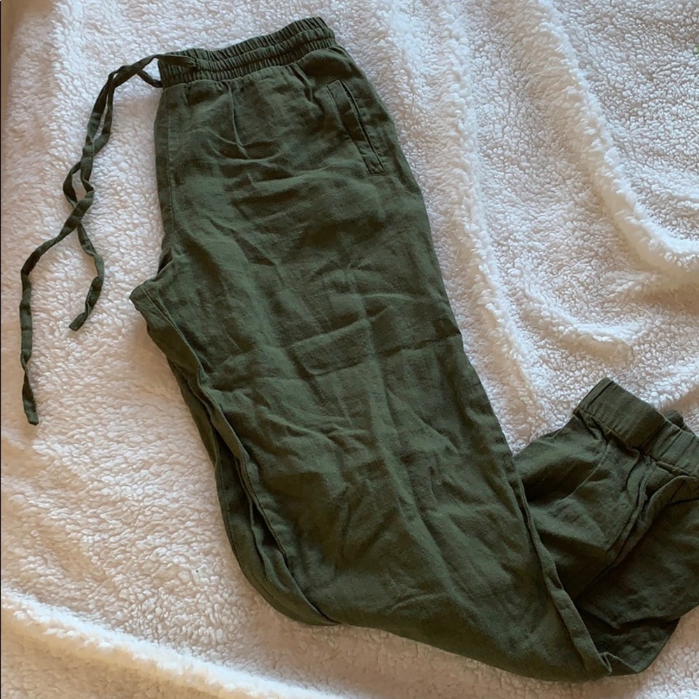 Green joggers